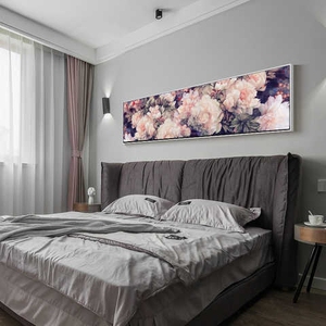 000人付款淘宝卧室床头十字绣2021新款线绣简约现代棉线满绣清新花朵