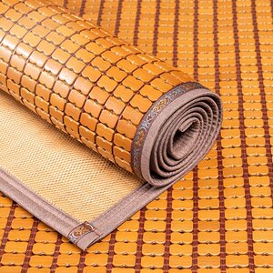 方块凉席夏季麻将单人学生宿舍折叠床席1.2双人竹席1.5米