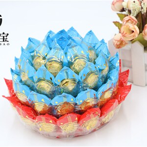 旭鑫佛生酥糖果纯手品莲花糖塔供花拜佛贡工过s年佛前供品摆件.