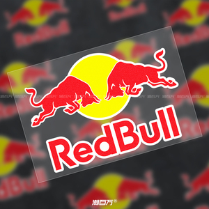 赞助商logo系列车贴红牛redbull汽车贴纸电动摩托车改装反光贴标
