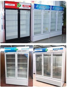 升冷藏保鲜展示柜立式饮料冰箱超市商用风直冷啤酒柜单门