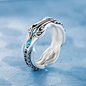 二次元唐山斗罗大陆八蛛魂骨可穿戴唐三魂环戒指蓝银草玩具大号