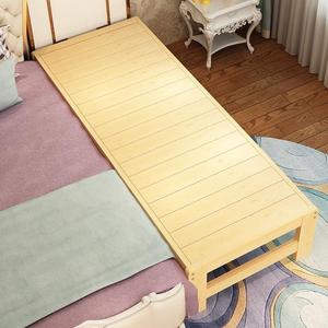 男孩半边床板小床加宽床边拼接床用的小孩松木侧边床铺定制增定做