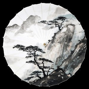 复古长柄古装两h用雨伞全自动古风中国风防雨学生水墨画中国风