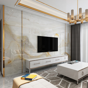 石膏线条吊顶金边线中式金色电视背景墙防水客厅阴角灯带缝隙强0人