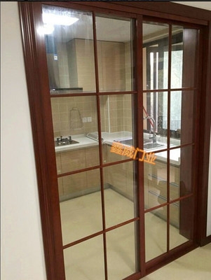 爆款定制客厅y阳台厨房推拉门隔断移门拼格玻璃推拉门钢化玻璃移