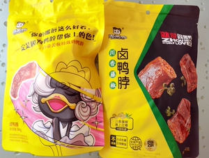 【周黑鸭】真空小包装卤鸭脖140g 武汉特产麻辣藤椒零食吃货休闲