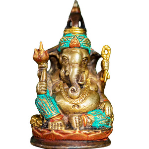 正品异丽泰国象神佛像摆件泰式全铜装饰品客厅供奉象鼻神禅意工艺