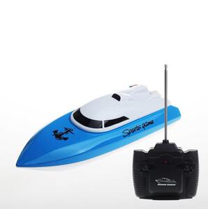 快艇男孩螺旋桨玩具儿童高速遥控船蓝色中学生遥控器礼物马达迷.