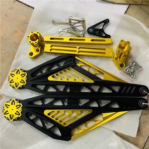 e电摩后车架改装莲花平叉 鬼一战速劲战四代目小龟 铝合金平叉