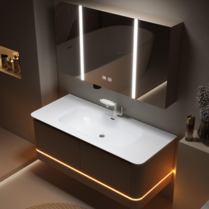 【新款UX4】陶瓷盆浴室柜组合洗手洗脸盆柜卫生间洗漱台收纳镜柜