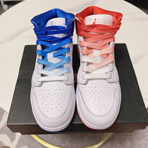 00tb8874428742淘宝适配aj1aj4兔八哥鞋红白缝线鞋带红蓝鸳鸯芝加哥