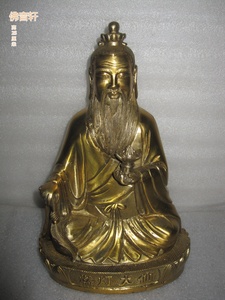包邮燃灯道人燃灯大仙燃灯h长老神像佛像铜像风水摆件工艺品纯铜