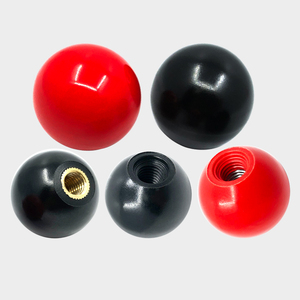 手柄圆球胶木球塑料球头操纵摇杆把手红黑色炉门螺帽M5M6M8M10M12