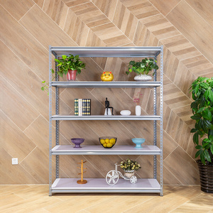 新款货架置物架多层家用落地银灰色不锈钢铁架子仓库储物架超市展