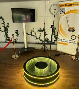 360度照相馆旋转展台自动旋转摄影亭自拍拍照全景运动摄影360环拍360