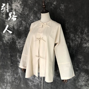 纯棉孝衣对襟白事孝服男士孝子衣服丧服上衣短款出殡衣服传统