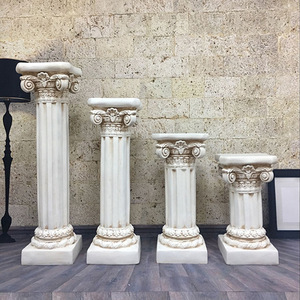欧式树脂罗马柱花盆婚庆道具 婚礼现场布置舞台t台装饰花路引摆件