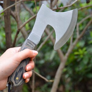 黄金玫瑰手斧户外防身穿越火线cf真斧头军战刀野营斧登山开山斧.