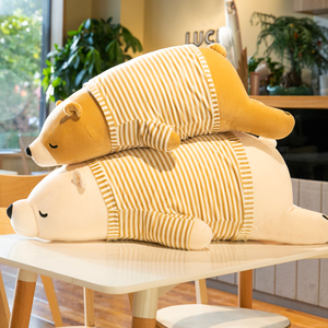 趴趴熊毛绒x玩具睡觉抱枕长条枕床上懒人公仔娃娃可爱抱抱熊礼物