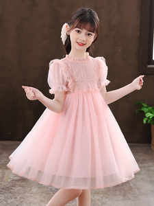 正品丹尼熊女童连衣裙夏季薄款2022新款夏装儿童洋气公主裙女孩裙