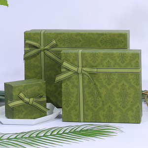 绿色女神节装围巾天地盖礼物盒包装盒香水口红礼品盒空盒子送女友