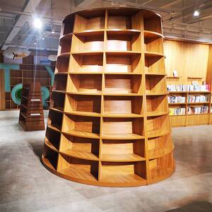 定制图书漫画书籍弧形展示柜圆形创意落地置物架异型儿童绘本组合