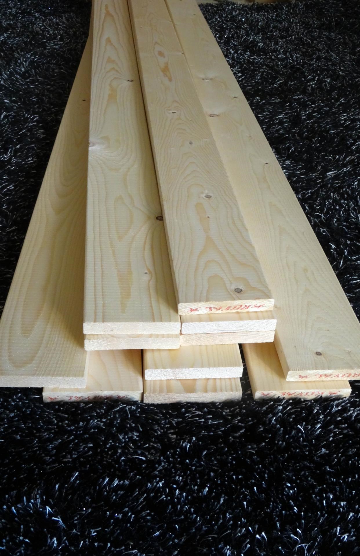 实木床i板条松木条装饰木板18毫米厚95毫米宽置物架书架鞋架沙发.