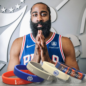 nba哈登76人手环费城1号篮球明星新赛季球迷礼物恩比德夜光腕带