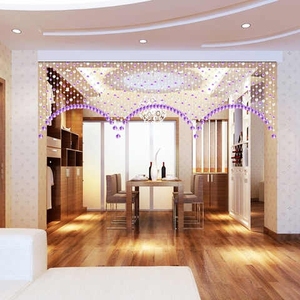 【藏宝阁】珠帘欧式客厅隔断帘子餐厅玄关挂帘垭口装饰帘水晶帘