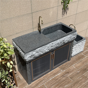 大理石水池户外石头洗衣池庭院子水槽阳台户外洗手台盆花园洗菜池