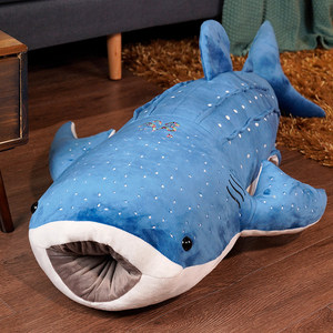 大蓝鲸鱼毛绒玩具长隆黛玉鲸鲨鱼抱枕公仔女生睡觉抱男生款布娃娃