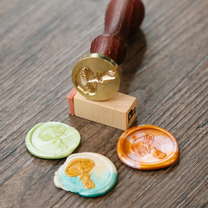 立体封蜡玫瑰双喜浪漫喜帖礼贝壳蜡信封印章物复古印章火漆印封