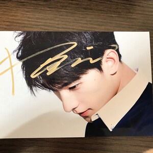 明星亲笔签名照片杨幂王俊凯霍建华李k易峰林更新等6寸包邮