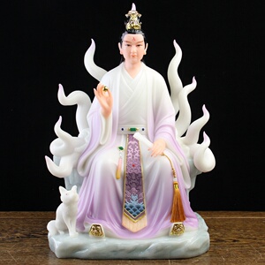 佛像家居家财汉白玉仙家狐仙件p供奉保家用神像仙男旺摆九尾狐招