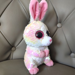 22bonnie亮片兔子美国丽仁大眼睛儿童毛绒玩具女生娃娃公仔儿l童