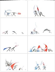 手翻画火柴人大战翻页书纸上大乱斗动画火柴人格斗简笔画手翻j书