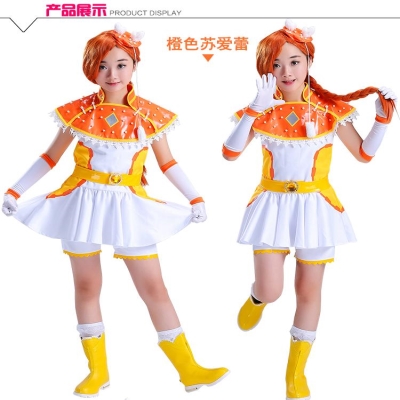 舞法天女的衣服朵法拉变身包裙子动漫cos玫瑰拉提服装h安真真套装