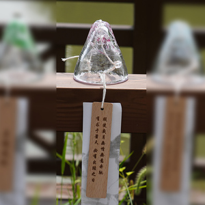 和式手作玻璃风铃铃铛夏日日风z挂饰送女生创意卧室花樱挂件礼物