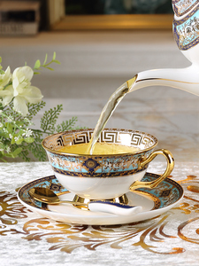爱马仕欧式骨瓷咖啡杯高档精致英式陶瓷花茶杯奢华下午茶茶具红茶