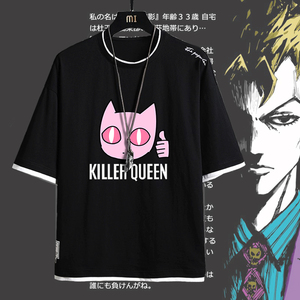 jojo的奇妙冒险衣服吉良吉影经典台词短袖t恤男承太郎二次元春夏