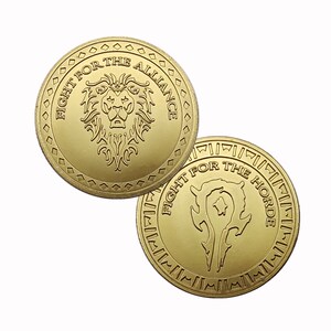 hc魔兽wow电影周边联盟部落纪念徽章硬币金币r礼品25mm纪念币