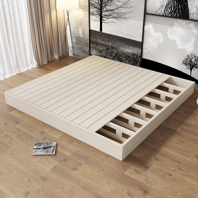 带床箱双人木箱实木原p床床体床单储物龙骨板床架子板人箱体单人j