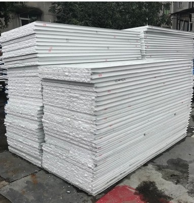 彩钢瓦 夹心 i泡沫 隔热双层工地屋顶铁皮房厂房建筑隔板墙隔间.