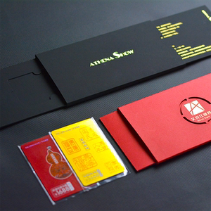 会员卡双向伸缩抽拉创意卡套礼品卡包装定制vip卡片贵宾卡礼盒积分卡