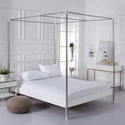 带加蚊帐不单1.5支架i粗米厚子子地落加杆钢纹锈买架床配1.8m2f米