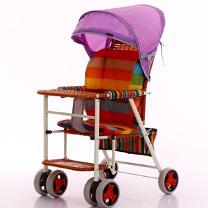 婴儿推车小孩坐的儿童小推车夏季可睡觉宝宝凉坐椅子竹椅可躺初魅
