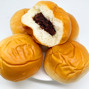 宾堡豆沙夹心面包糕点软小法式面包早餐点零食品