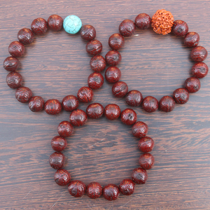 尼泊尔老凤眼菩提子手串佛珠男士手链手持念珠文玩包浆u成品1.5cm