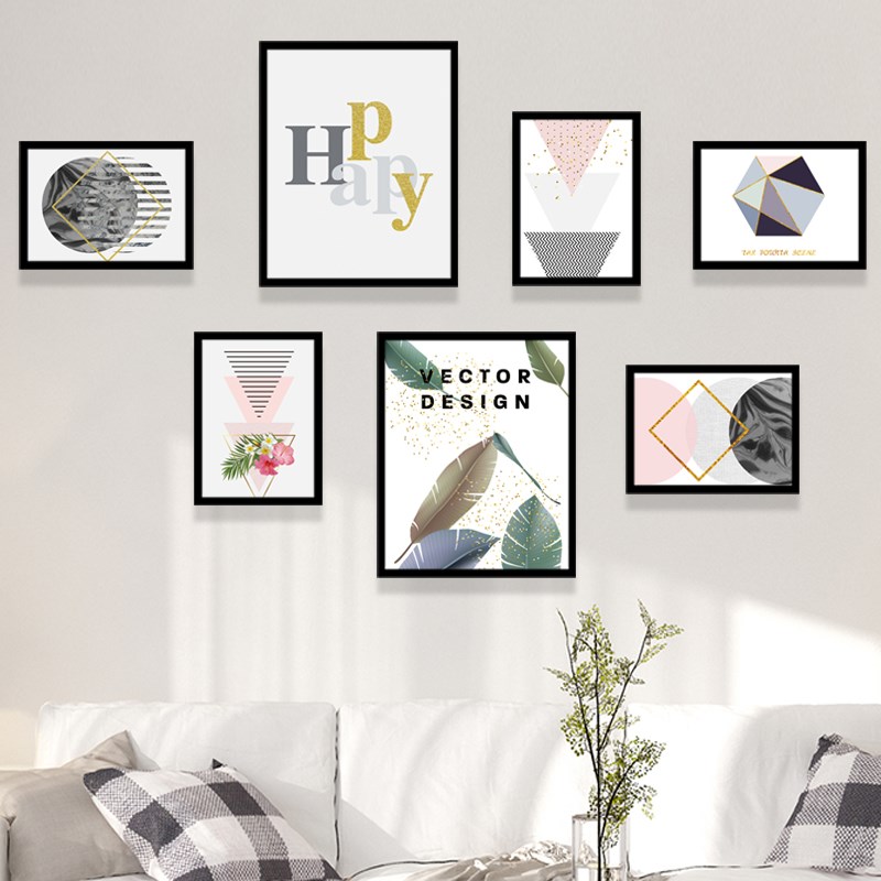 小墙面装饰出租房照片墙简约照片装q饰墙ins风墙壁相框挂墙背景墙